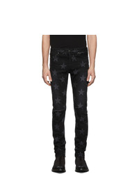 Black Star Print Skinny Jeans