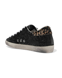 Golden Goose Deluxe Brand Calf Med Distressed Glittered Leather Sneakers