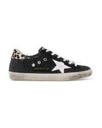 Golden Goose Deluxe Brand Calf Med Distressed Glittered Leather Sneakers