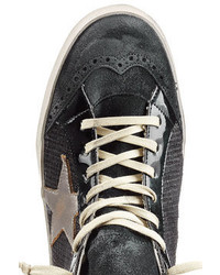Golden Goose Deluxe Brand Golden Goose Suede And Leather Mid Star Sneakers