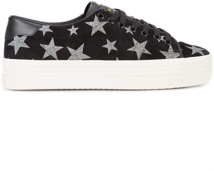 saint laurent black star sneakers