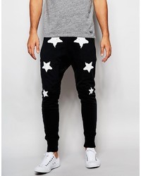 Black Star Print Sweatpants