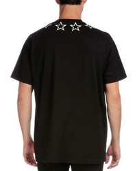 Givenchy Colombian Star Collar Short Sleeve T Shirt Black