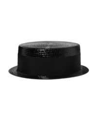 Saint Laurent Cotton Med Faux Raffia Hat