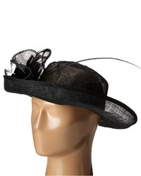 San Diego Hat Company Drs1002 Straw Kettle Brim Dressderby Hat With Feathered Floral Detail Dress Hats