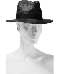 Rag & Bone Straw Panama Hat Black