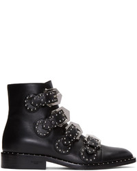 Givenchy Black Studded Buckle Boots