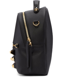 Fendi Black Studded Messenger Backpack
