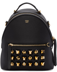 Fendi Black Studded Messenger Backpack