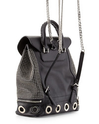 Alexander McQueen Legend Studded Chain Strap Backpack Black