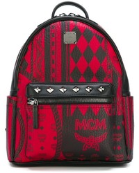 MCM Studded Straps Medium Backpack