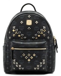 MCM Small Stark Visetos Studded Backpack