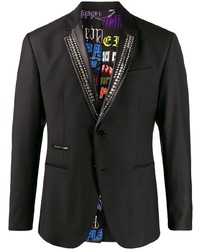 Philipp Plein Stud Embellished Tuxedo Blazer