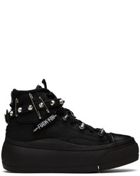 R13 Black Studded Kurt High Top Sneakers