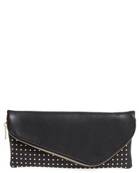 Sole Society Studded Foldover Clutch Red