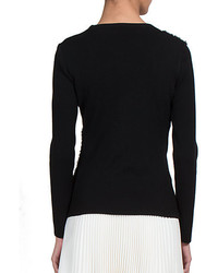 Ungaro Emanuel Wool Leather Patch Sweater
