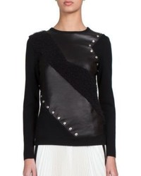 Ungaro Emanuel Wool Leather Patch Sweater