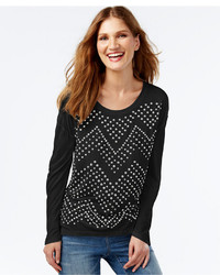 INC International Concepts Studded Long Sleeve Top Only At Macys