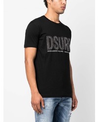 DSQUARED2 Logo Studded Short Sleeve T Shirt