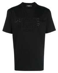DSQUARED2 Studded Logo Cotton T Shirt