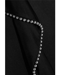 Alexander Wang Studded Ruffled Jersey Halterneck Gown Black
