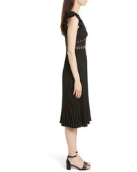 Kate Spade New York Studded Pleat Fit Flare Dress
