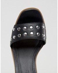 Asos Texas Studded Block Heel Sandals