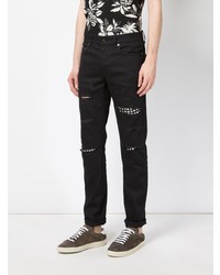 Saint Laurent Distressed Slim Fit Jeans