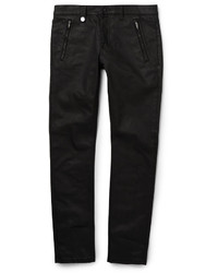 Alexander McQueen Slim Fit Studded Waxed Denim Jeans