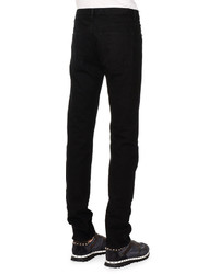 Valentino Studded Pocket Slim Fit Denim Jeans Black