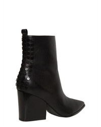 70mm Felix Studded Leather Ankle Boots