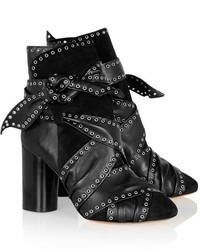 Isabel Marant Aubrey Studded Leather And Suede Ankle Boots