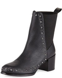 Adrianna Papell Bennet Studded Leather Bootie Black