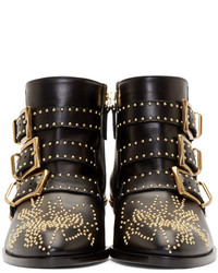 Chloé Black Gold Studded Susanna Boots