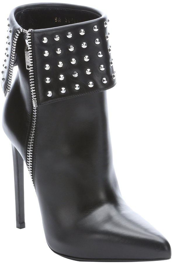 stiletto ankle boots leather