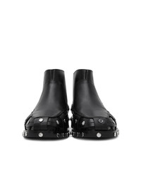 3.1 Phillip Lim Black Studded Cut Out Alexa Boots