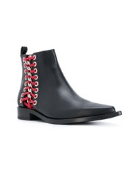 Alexander McQueen Braided Chain Ankle Boots