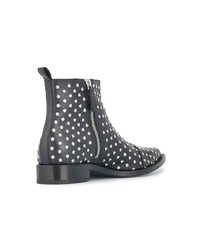 Alexander McQueen Braided Chain Studded Ankle Boots