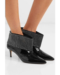 Christopher Kane Crystal Embellished Patent Leather Ankle Boots