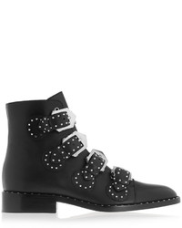 Givenchy Elegant Studded Ankle Boots In Black Leather
