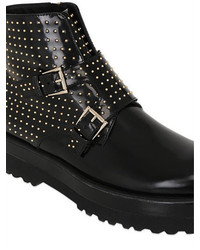 Hogan 50mm Studded Brushed Leather Boots