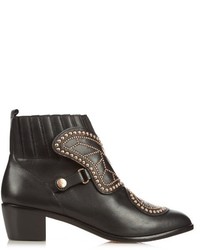 Sophia Webster Karina Butterfly Studded Leather Ankle Boots