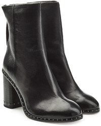 Rag & Bone Leather Ankle Boots With Studded Trim