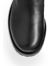 Valentino Noir Rockstud Leather Biker Boots