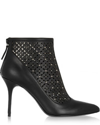 Alexander McQueen Perforated Studded Leather Ankle Boots