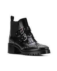 RED Valentino Red Brogue Ankle Boots