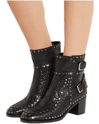 Laurence Dacade Sold Out Gatsby Studded Textured Leather Ankle Boots