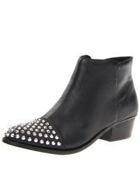 Steve Madden Praque Leather Studded Ankle Boots
