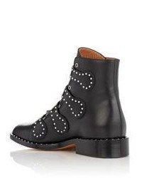 Givenchy Studded Buckle Strap Ankle Boots