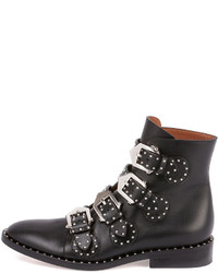 Givenchy Studded Leather Ankle Boot Black